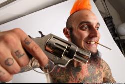 Edgar Revolver Pose With Cigarette